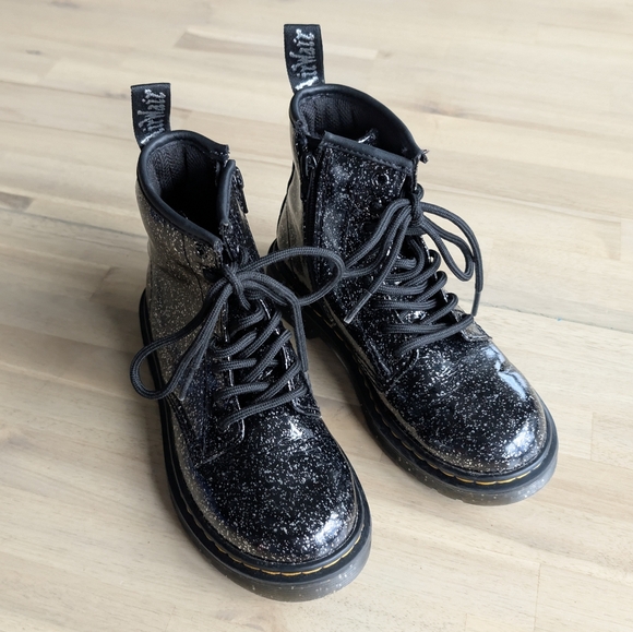 Toddler 1460 Glitter Lace‎ Up Boots - Picture 3 of 8